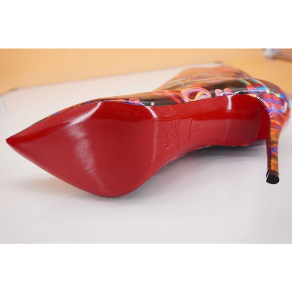 Christian Louboutin So Kate Disco Patent Ankle Boots Size 38 NIB $995 red - Picture 7 of 12